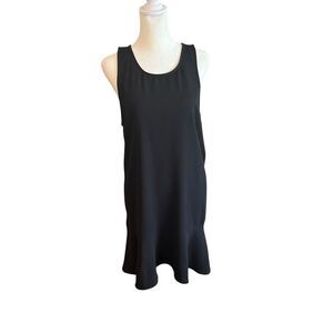 Leith black flounce tank top dress size medium